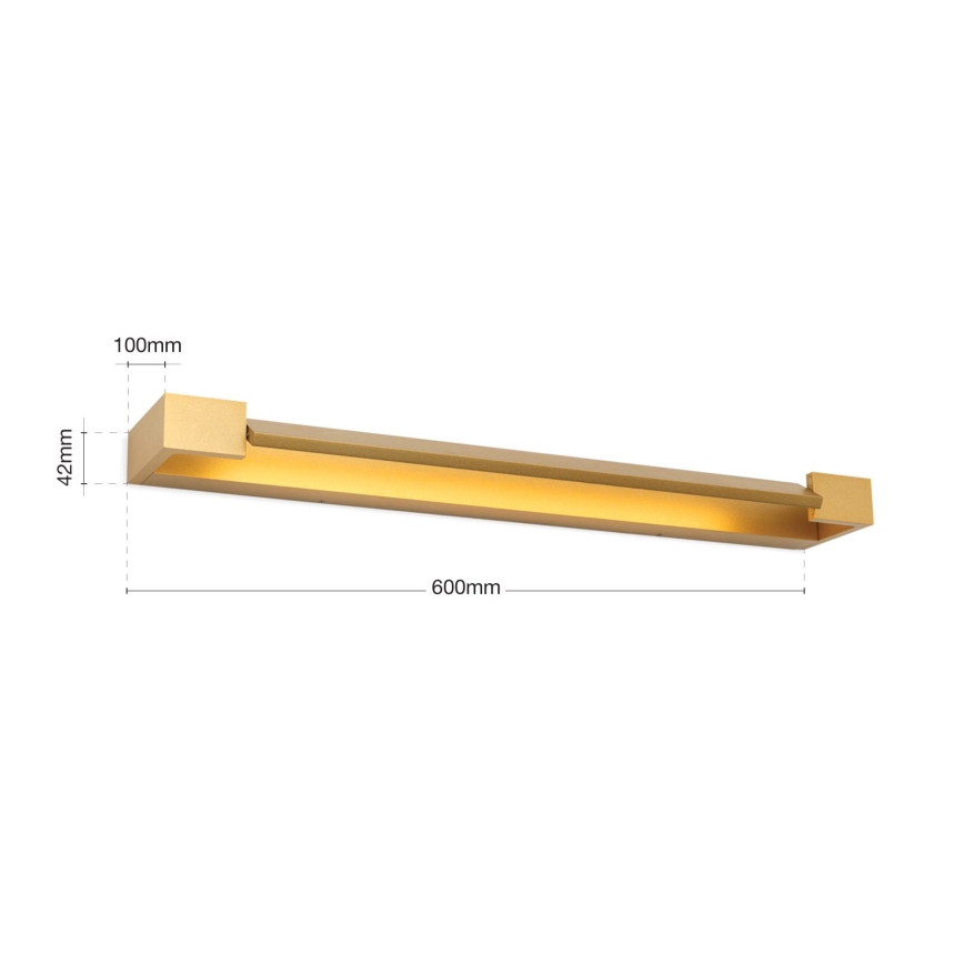 Iluminação de espelho para casa de banho LED MARILYN LED/18W/230V 60 cm IP44 dourado