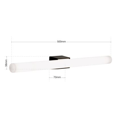 Iluminação de parede LED VISAGIST 1xS14d/8W/230V preto