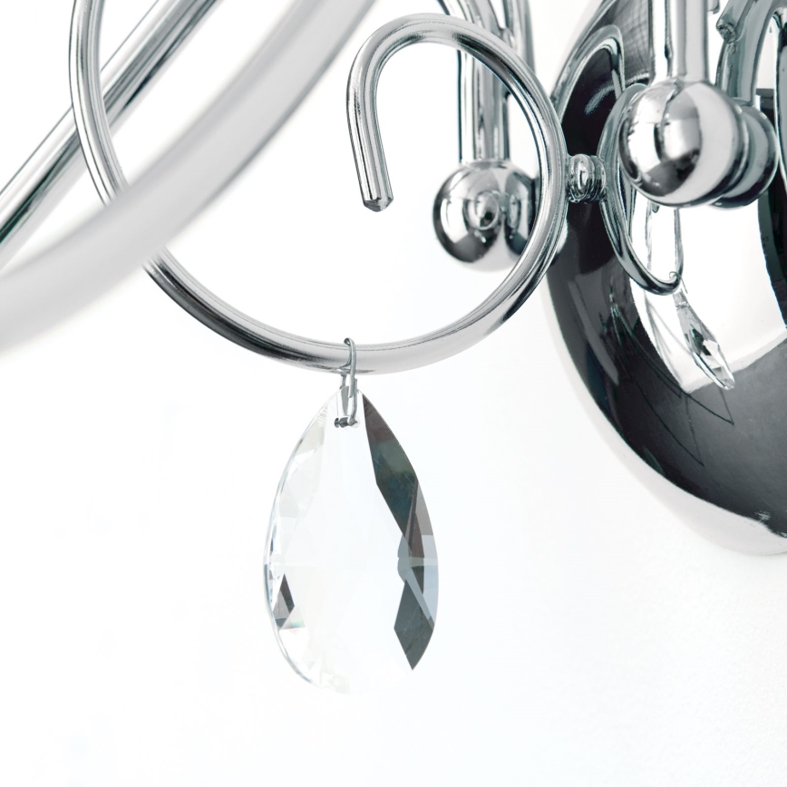 Iluminação de parede em cristal ALESSIA 2xE14/40W/230V cromado brilhante