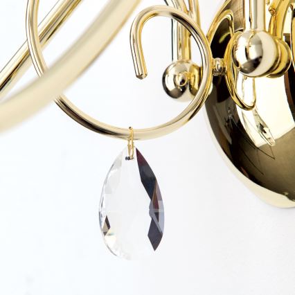 Iluminação de parede emcristal ALESSIA 2xE14/40W/230V dourado