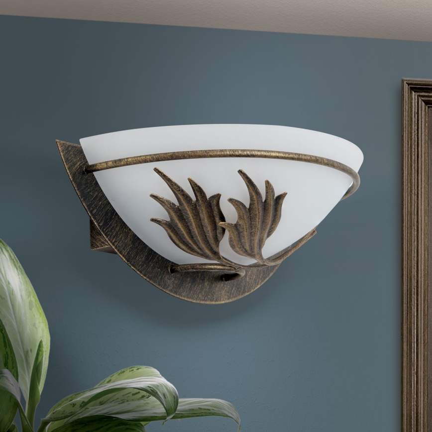 Iluminação de parede FLEUR 1xE14/60W/230V bronze