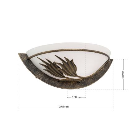 Iluminação de parede FLEUR 1xE14/60W/230V bronze