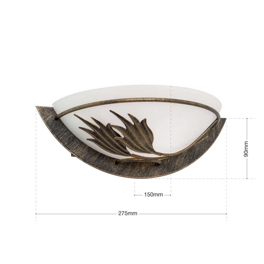 Iluminação de parede FLEUR 1xE14/60W/230V bronze