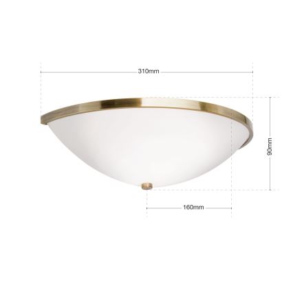 Iluminação de parede AIDA 1xE14/40W/230V bronze/pátina