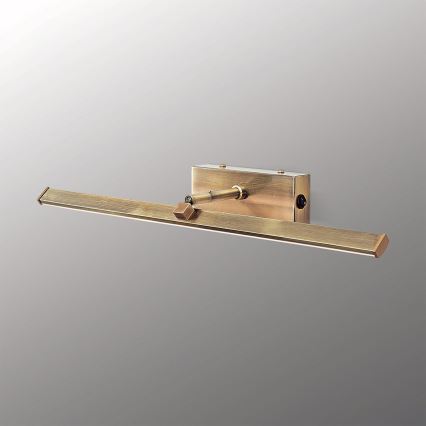 Iluminação de ilustração LED PUBLIO LED/10W/230V 50 cm dourado/pátina