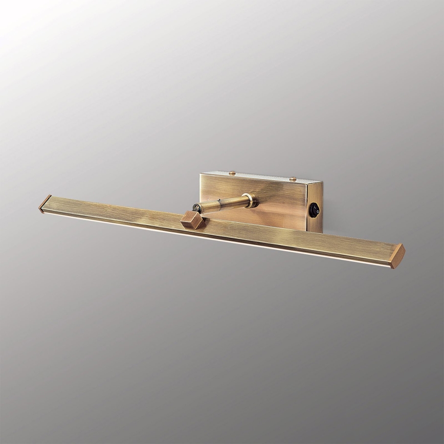 Iluminação de ilustração LED PUBLIO LED/10W/230V 50 cm dourado/pátina