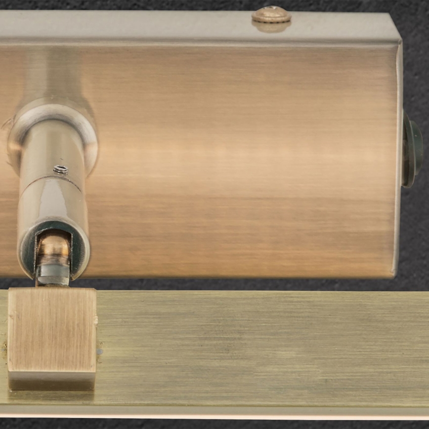 Iluminação de ilustração LED PUBLIO LED/10W/230V 50 cm dourado/pátina