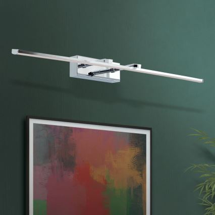 Iluminação de ilustração LED PUBLIO LED/15W/230V 75 cm cromado brilhante