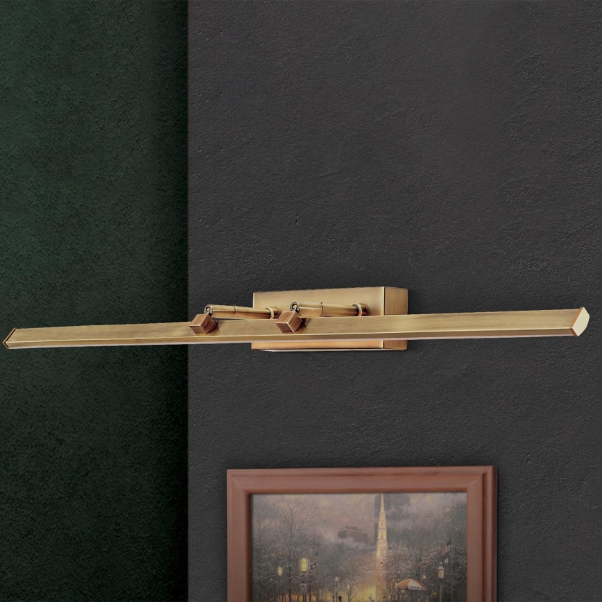 Iluminação de ilustração LED PUBLIO LED/15W/230V 75 cm dourado/pátina