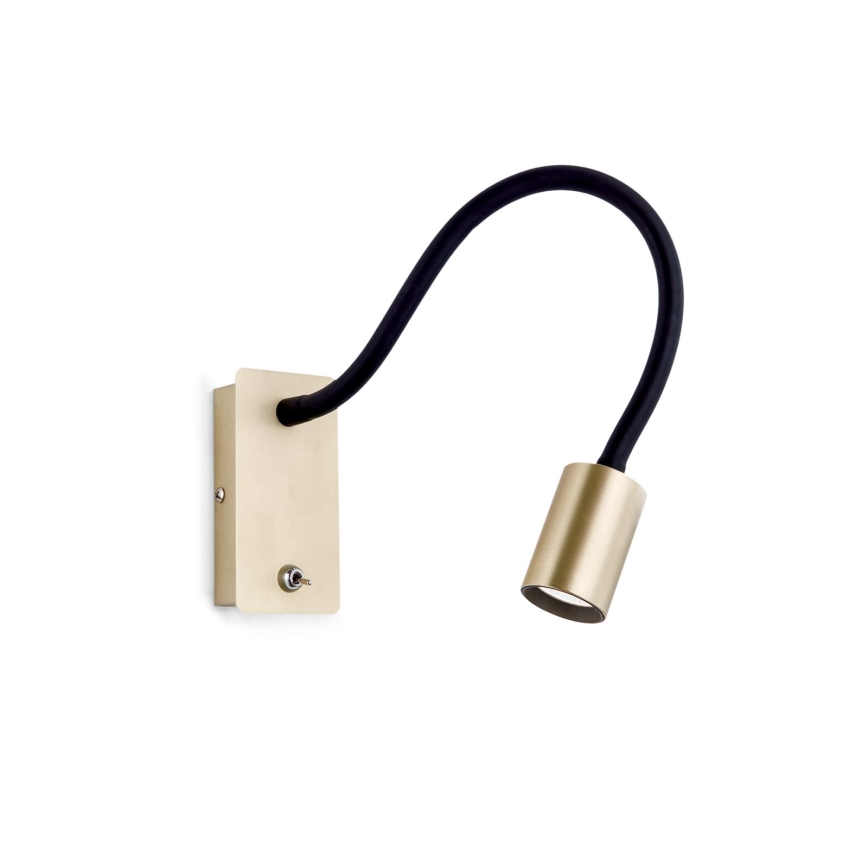 Candeeiro de parede LED flexível KURT LED/5W/230V dourado