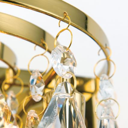 Iluminação de parede em cristal CELESTE 2xG9/40W/230V dourado
