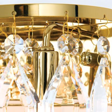 Iluminação de parede em cristal CELESTE 2xG9/40W/230V dourado