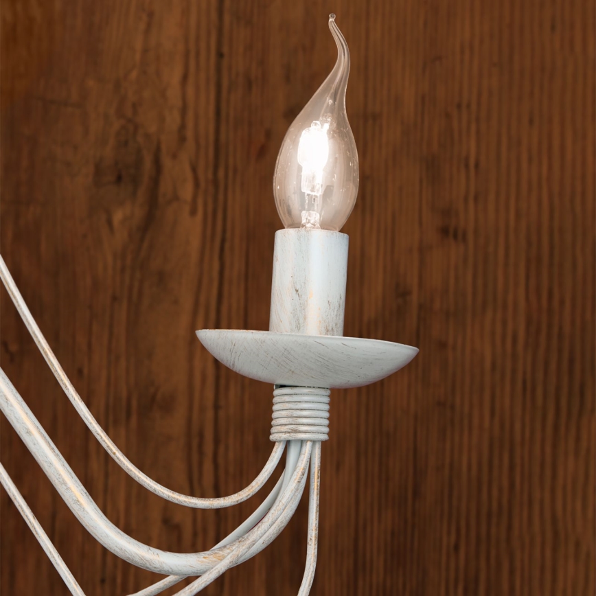 Candeeiro de parede VELA 2xE14/40W/230V branco/dourado/pátina