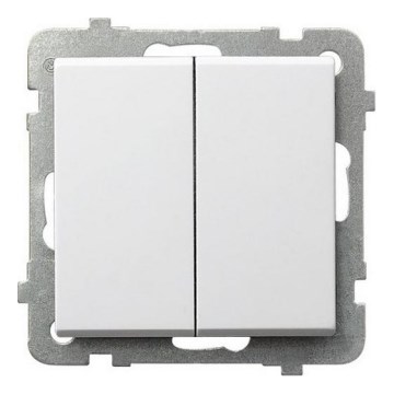 Ospel - Interruptor duplo sem moldura n.º 5 SONATA branco