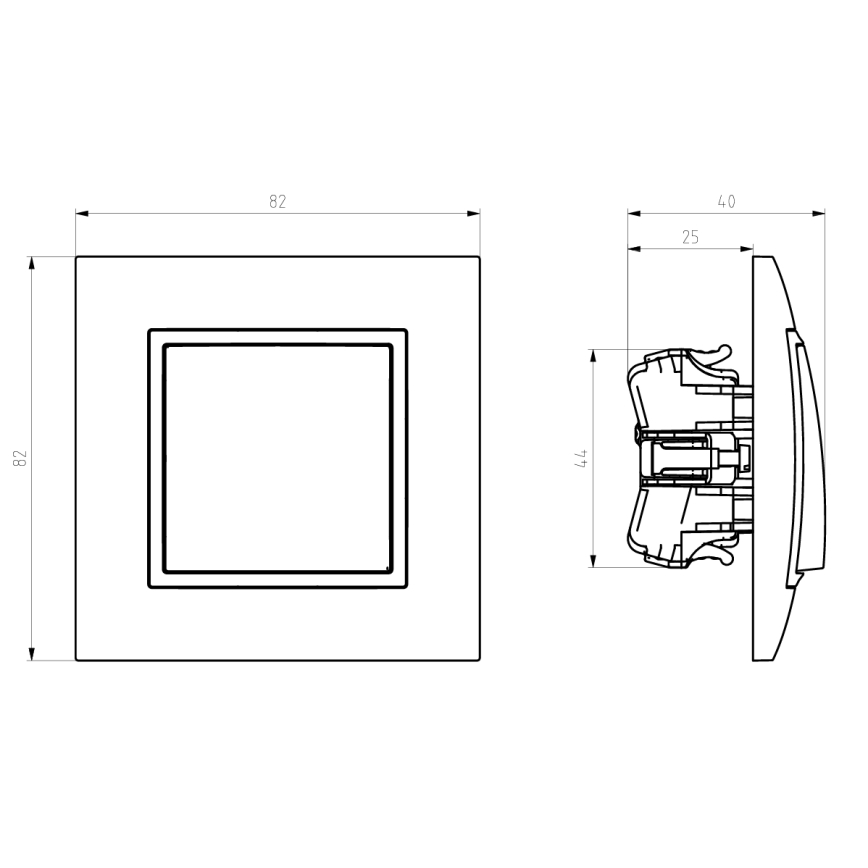 Ospel - Interruptor unipolar sem moldura n.º 1 ARIA branco