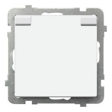 Ospel - Tomada de exterior doméstica sem moldura Schuko 230V SONATA IP44 branca