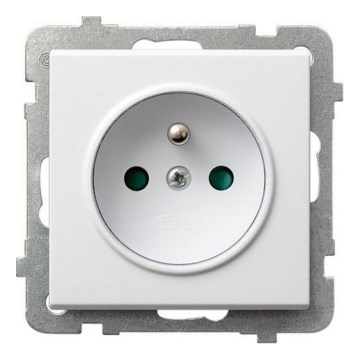 Ospel - Tomada doméstica sem moldura 230V SONATA branca
