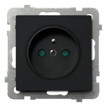 Ospel - Tomada doméstica sem moldura 230V SONATA preta
