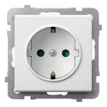 Ospel - Tomada doméstica sem moldura SCHUKO 230V SONATA branca