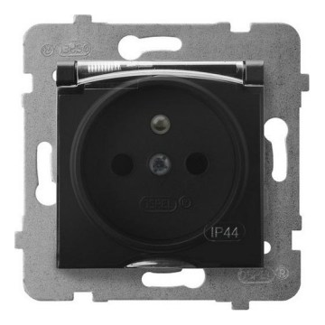 Ospel - Tomada exterior doméstica sem moldura 230V ARIA IP44 preta