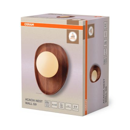Osram - Aplique de parede ACACIA NEST 1xG9/5W/230V acácia