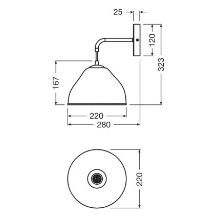 Osram - Aplique de parede CAMEL BELL 1xE14/5,5W/230V