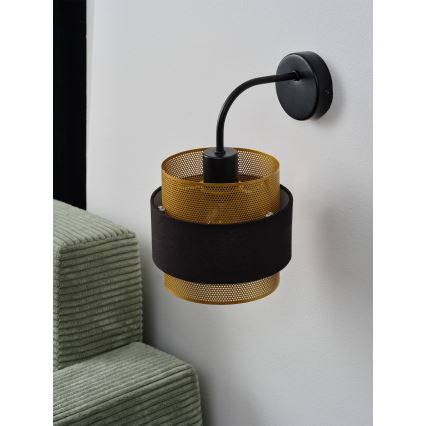 Osram - Aplique de parede DECOR HORNET 1xE27/10W/230V preto/dourado