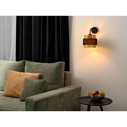 Osram - Aplique de parede DECOR HORNET 1xE27/10W/230V preto/dourado