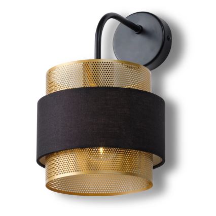 Osram - Aplique de parede DECOR HORNET 1xE27/10W/230V preto/dourado