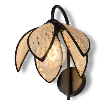 Osram - Aplique de parede DECOR RATTAN 1xE27/15W/230V bege/preto