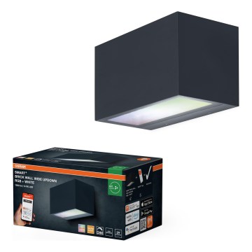 Osram - Aplique de parede exterior LED RGBW dimerizável SMART+ BRICK LED/14W/230V IP44 Wi‑Fi