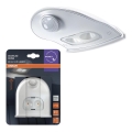Osram - Aplique de parede LED exterior com sensor DOORLED LED/0,5W/3xAA IP54 branco