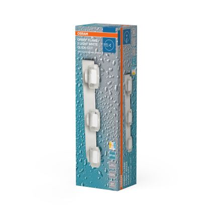 Osram - Aplique de parede de LED para casa de banho ORBIS FLAME 3xLED/5,5W/230V 3000/4000K IP44 branco