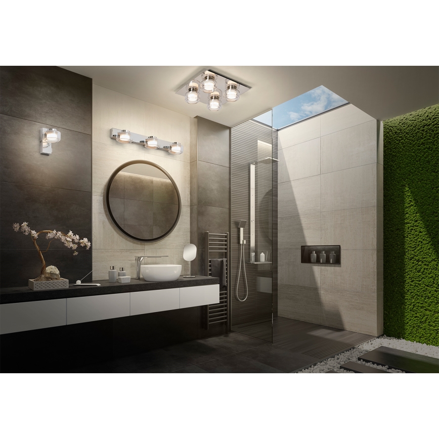 Osram - Aplique de parede LED para casa de banho ORBIS FLAME 3xLED/5,5W/230V 3000/4000K IP44 cromo brilhante