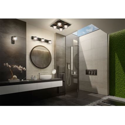 Osram - LED Aplique de parede para casa de banho ORBIS FLAME 3xLED/5,5W/230V 3000/4000K IP44 preto