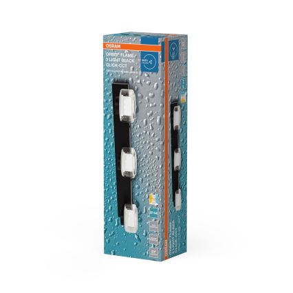 Osram - LED Aplique de parede para casa de banho ORBIS FLAME 3xLED/5,5W/230V 3000/4000K IP44 preto