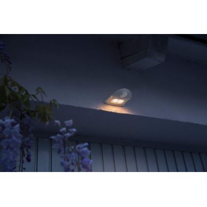 Osram - Candeeiro de parede LED para exterior com sensor DOORLED LED/0,5W/3xAA IP54 prateado