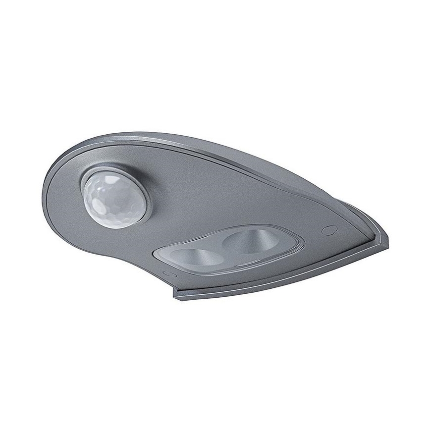 Osram - Candeeiro de parede LED para exterior com sensor DOORLED LED/0,5W/3xAA IP54 prateado