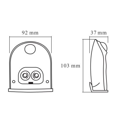 Osram - Candeeiro de parede LED para exterior com sensor DOORLED LED/0,5W/3xAA IP54 prateado