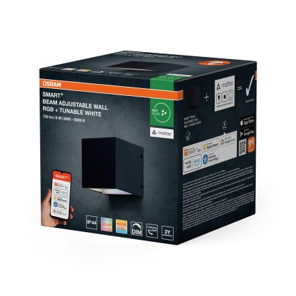 Osram - LED RGBW regulável aplique de parede exterior SMART+ BEAM LED/8W/230V 3000-6500K IP44 Wi-Fi
