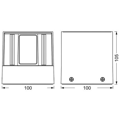 Osram - LED RGBW regulável aplique de parede exterior SMART+ BEAM LED/8W/230V 3000-6500K IP44 Wi-Fi