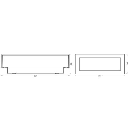Osram - Aplique de parede para exterior ENDURA STYLE LED/10W/230V IP54 antracite