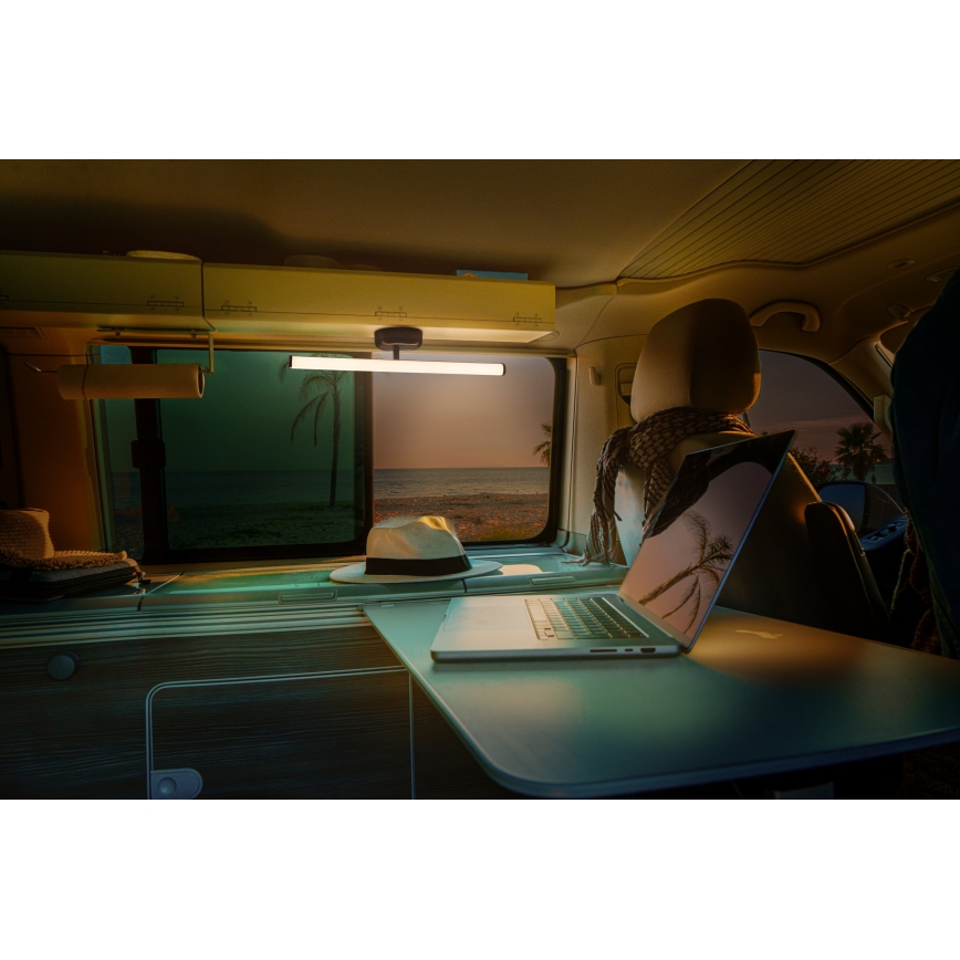 Osram - Luminária de parede tátil recarregável LED dimerizável NIGHTLUX LED/1,8W/5V, preta