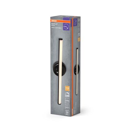 Osram - Luminária de parede tátil recarregável LED dimerizável NIGHTLUX LED/1,8W/5V, preta