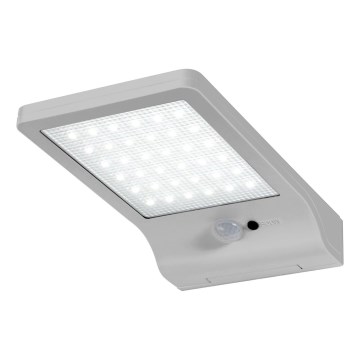 Osram - Aplique de parede solar LED com sensor DOORLED LED/3W/3,3V 2000 mAh IP44 prateado