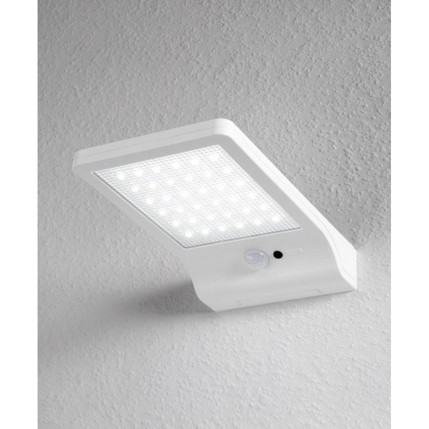 Osram - Aplique solar de parede LED com sensor DOORLED LED/3W/3,3V 2000 mAh IP44 branco