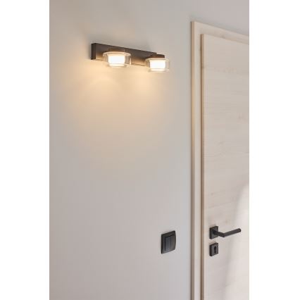 Osram - Aplique LED de parede para casa de banho ORBIS FLAME 2xLED/5,5W/230V 3000/4000K IP44 preto