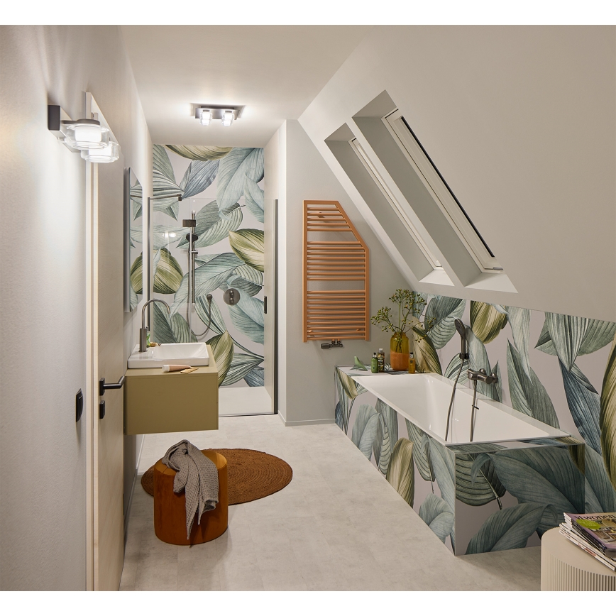 Osram - Aplique LED de parede para casa de banho ORBIS FLAME 2xLED/5,5W/230V 3000/4000K IP44 preto