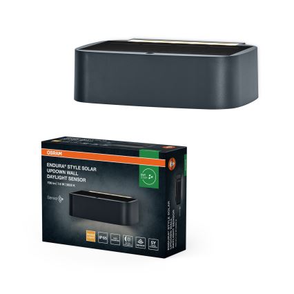 Osram - Luminária solar de parede LED regulável ENDURA STYLE LED/7,6W/4,2V 2000 mAh IP65 antracite