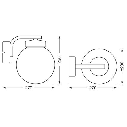Osram - Arandela de exterior ENDURA CLASSIC 1xE27/40W/230V IP54 antracite